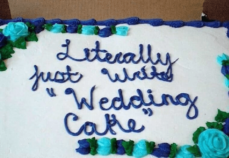 Wedding cake and framed wedding message Stock Photo - Alamy
